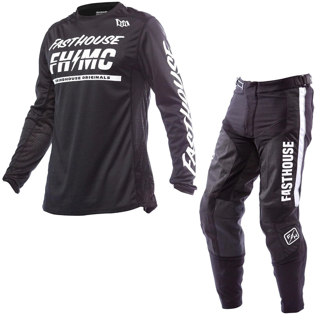 Fasthouse Grindhouse Score MX Kit Combo - Black/White