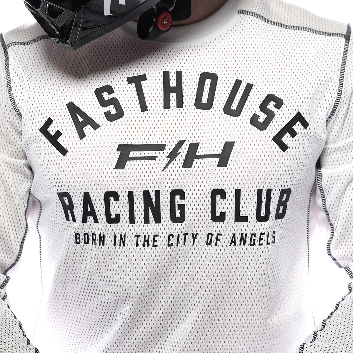 Fasthouse Grindhouse Air-Cooled Club LS MX Jersey White/Cloud