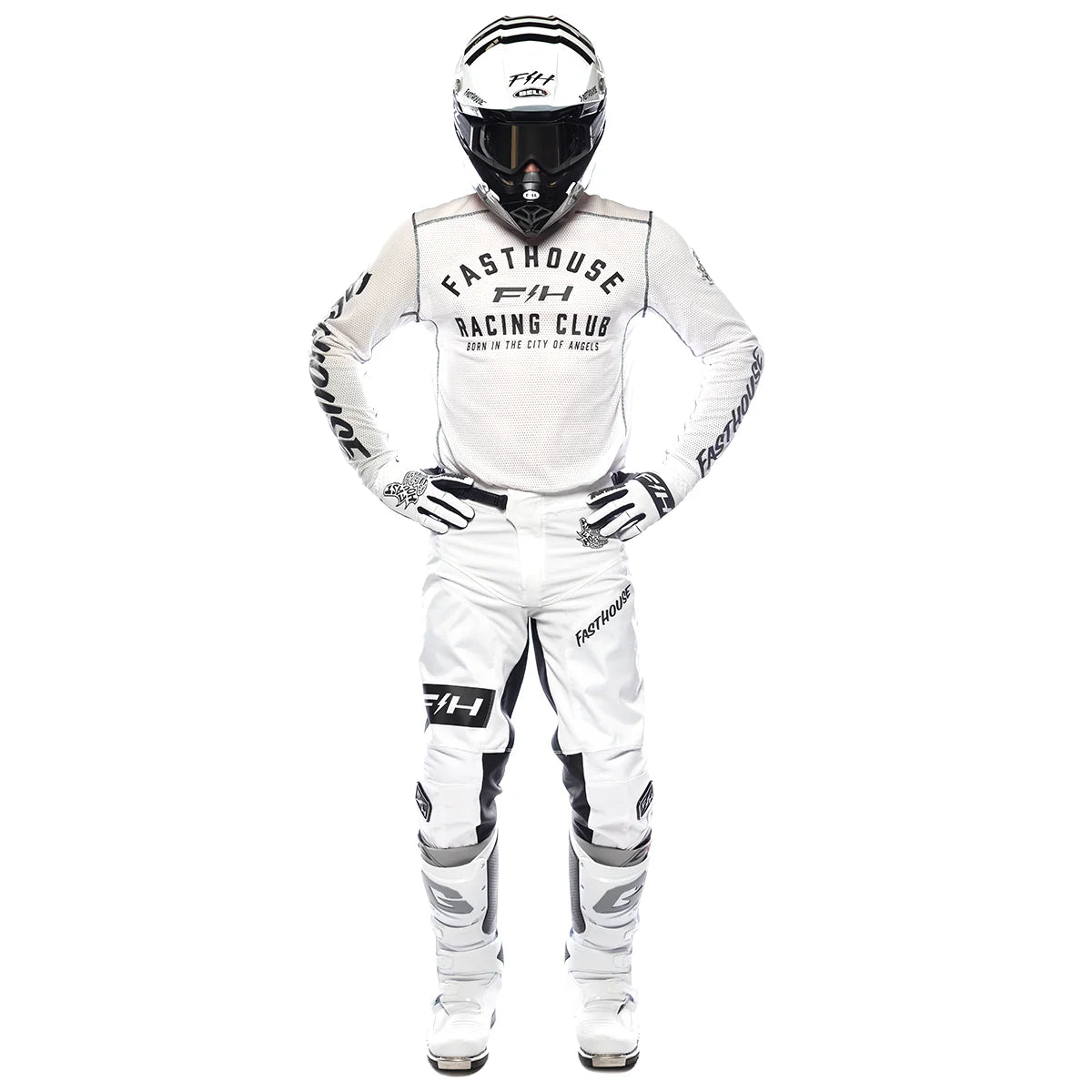 Fasthouse Grindhouse Air-Cooled Club LS MX Jersey White/Cloud