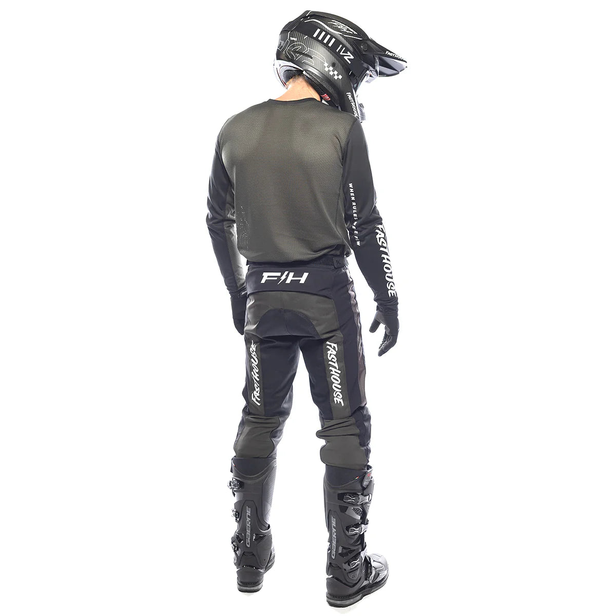 Fasthouse Grindhouse Air-Cooled Ramble LS MX Jersey Black/Grey