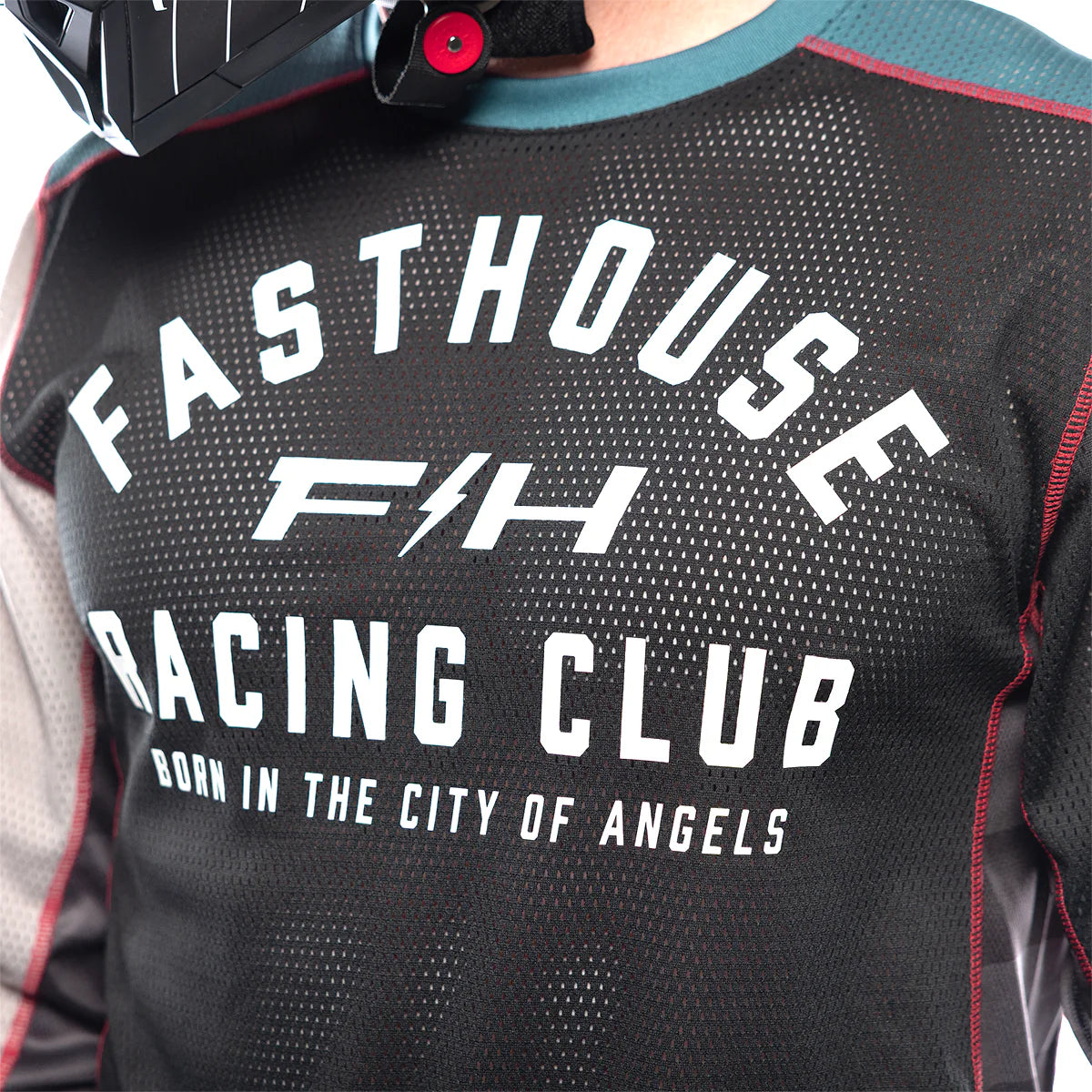 Fasthouse Grindhouse Air-Cooled Club LS MX Jersey Black/Teal