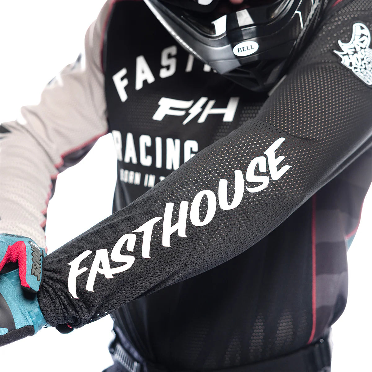 Fasthouse Grindhouse Air-Cooled Club LS MX Jersey Black/Teal