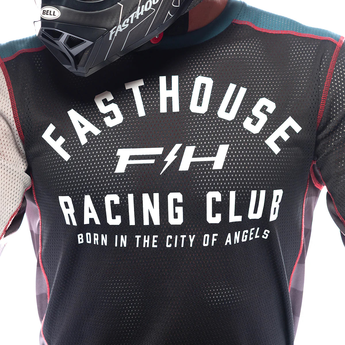 Fasthouse Grindhouse Air-Cooled Club LS MX Jersey Black/Teal