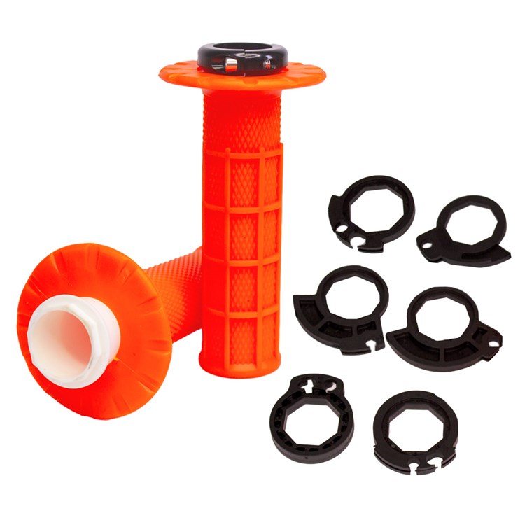 Apico Lock-On MX Grips Half Waffle Orange