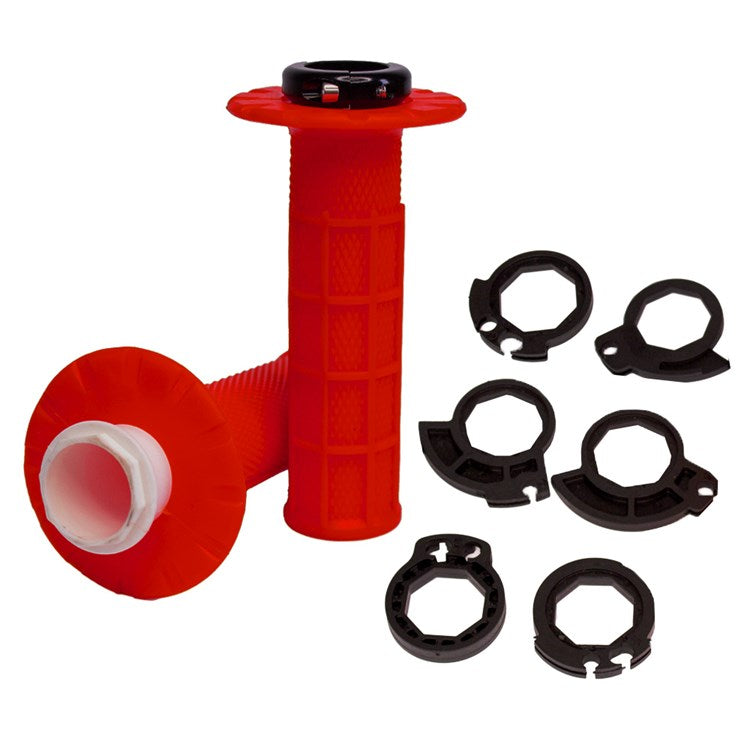 Apico Lock-On MX Grips Half Waffle Red