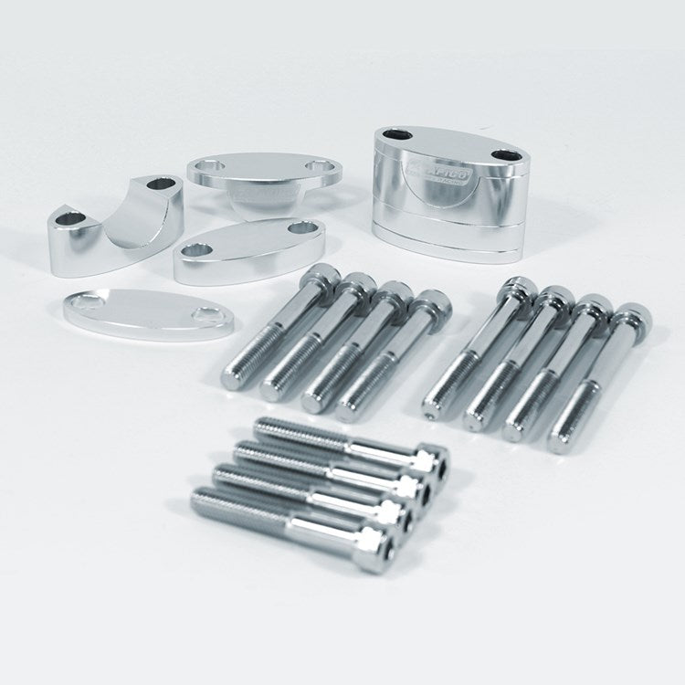 Apico Handlebar Riser 28.6mm Silver - Oversized Bars