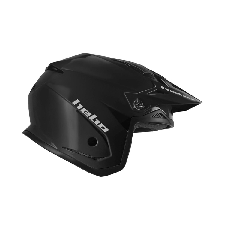 Hebo Trials Helmet Zone 5 Mono Air Polycarb W/Visor Black