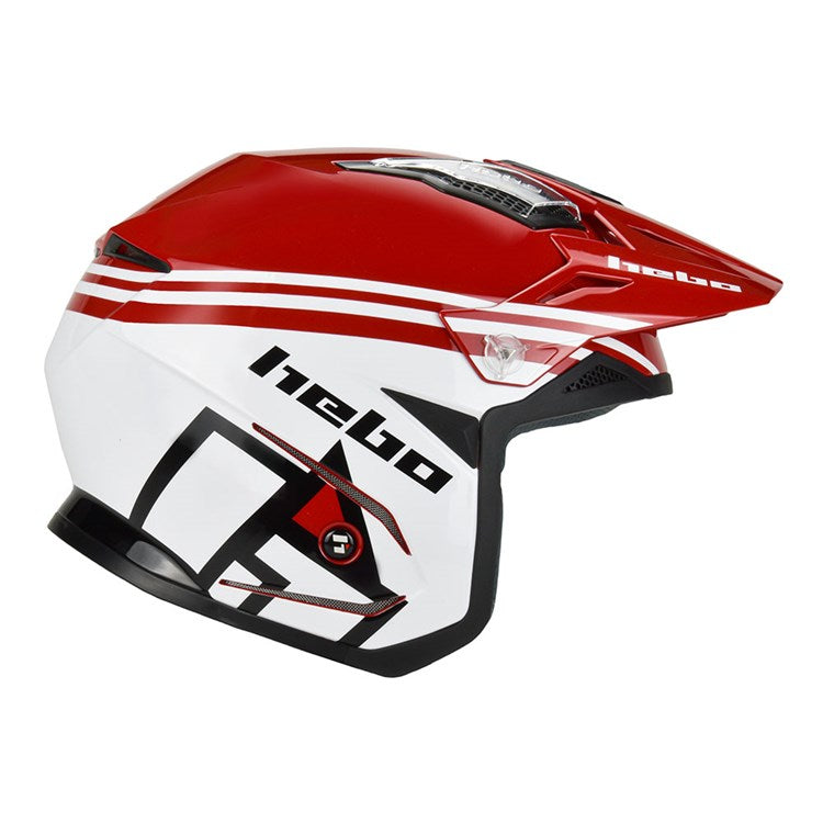 Hebo Trials Helmet Zone 5 Line White/Red