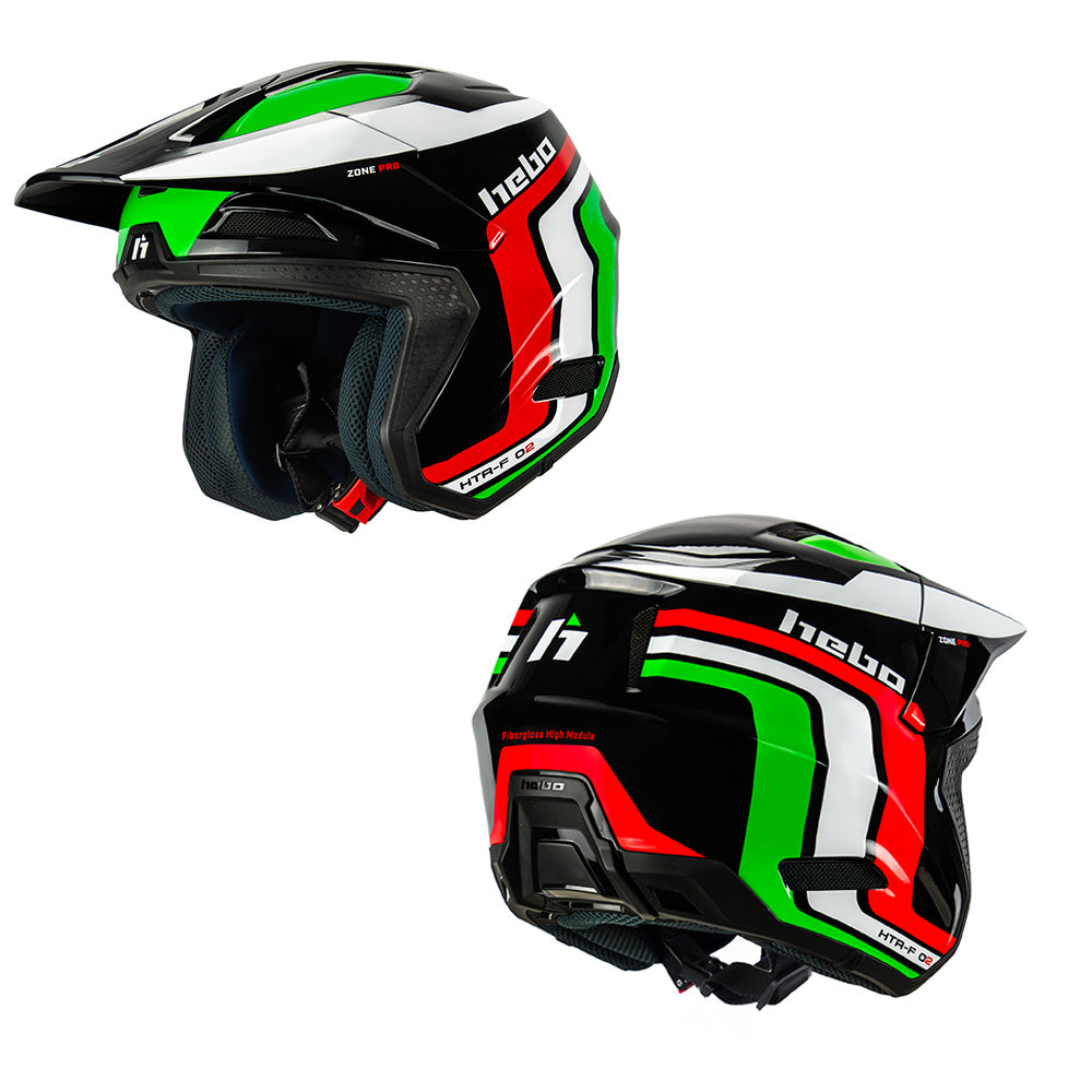 Hebo Trials Helmet Zone Pro Classic Black/Green