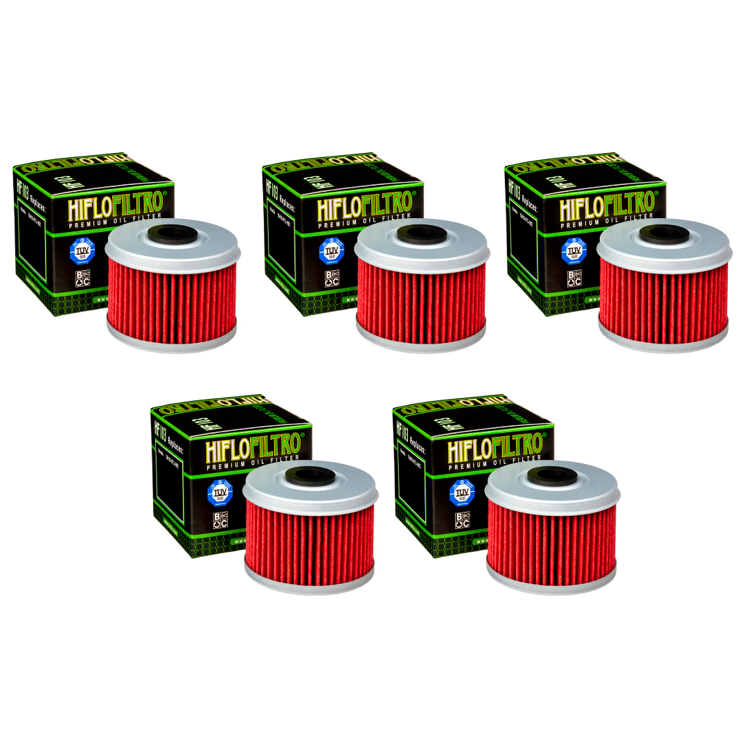 5 x HiFlo HF103 Oil Filter Honda CRF250L/RL 17-20 CRF300L 21-22