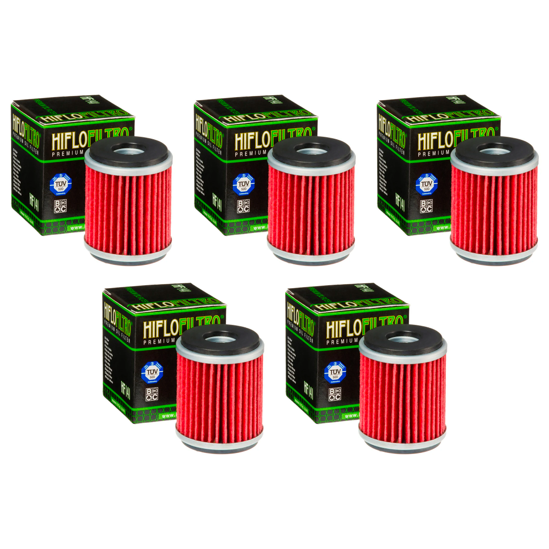 5 x HiFlo Oil Filter HF141 Yamaha YZF/WRF250/450 03-08 YFZ450 04-06, Beta 125 RR 10-21