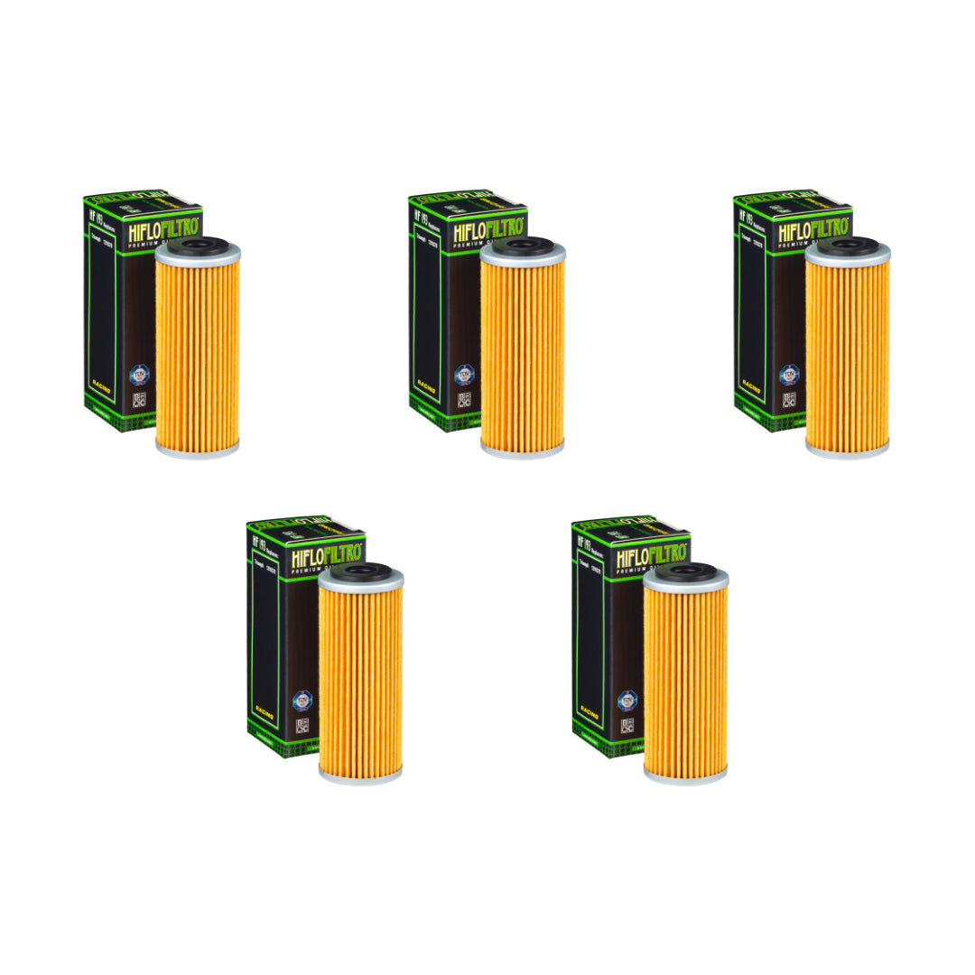 5 x HiFlo HF193 Oil Filter Triumph TF250X 24-25, TF450RC 2025