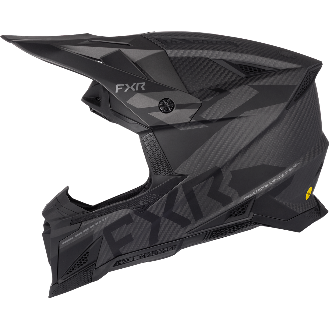 FXR Helium Alpha Carbon ECE 22.06 MX MIPS Helmet 2027 Black OPS