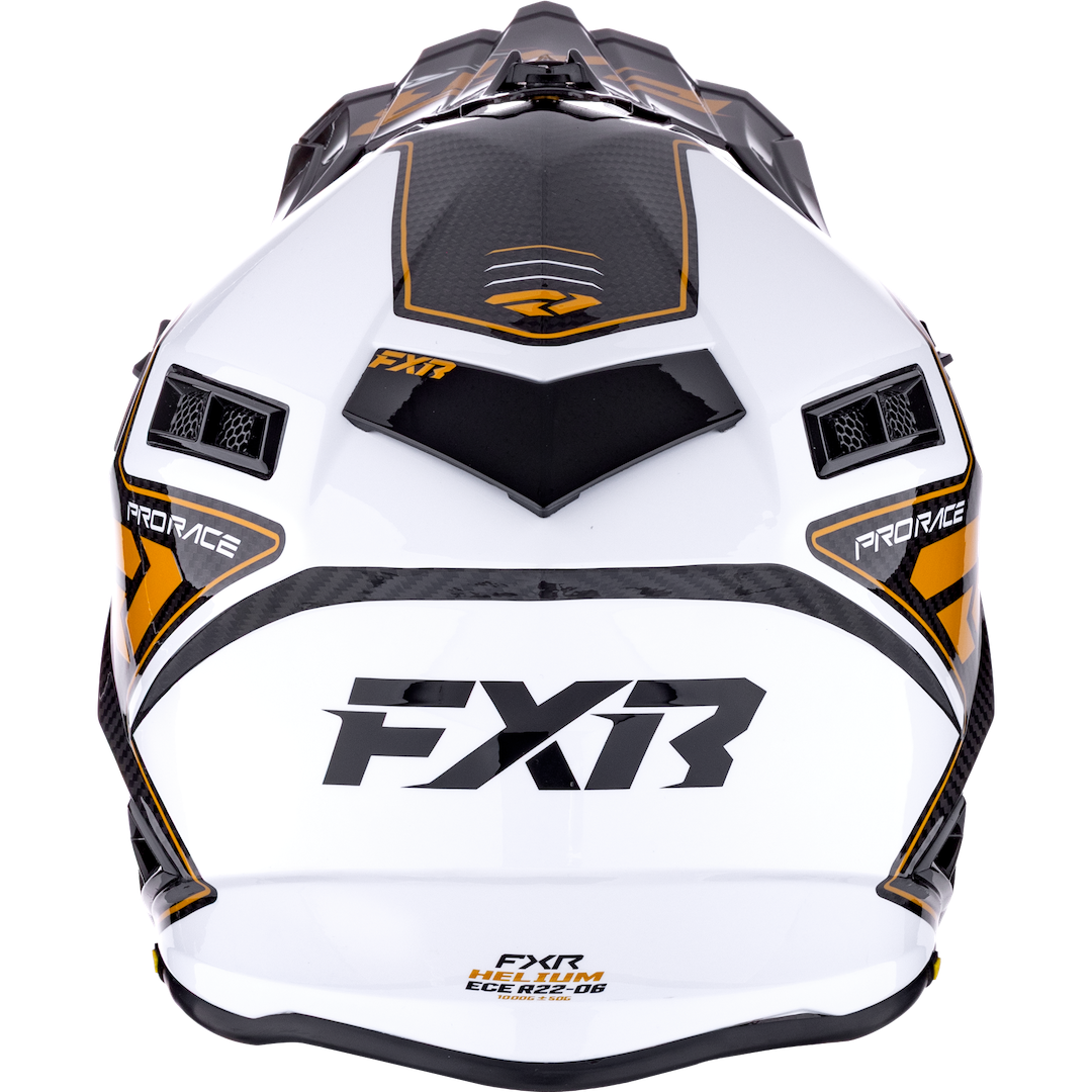 FXR Helium Carbon MX Helmet 2026 Gold/White