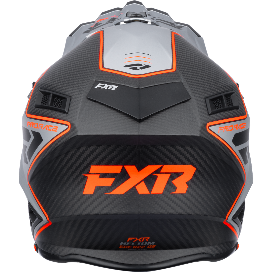 FXR Helium Carbon MX Helmet 2026 Orange/Silver