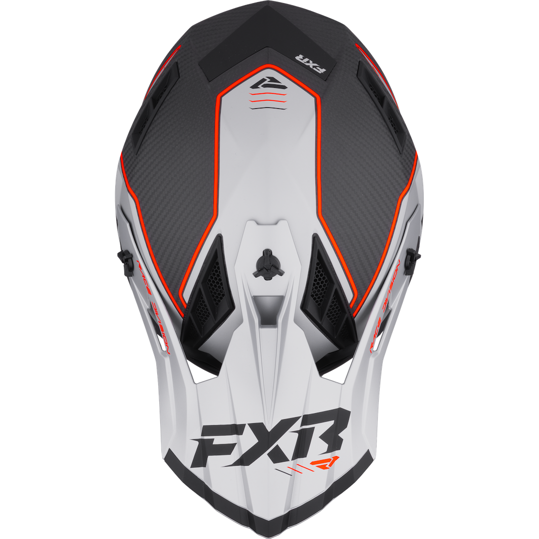 FXR Helium Carbon MX Helmet 2026 Orange/Silver