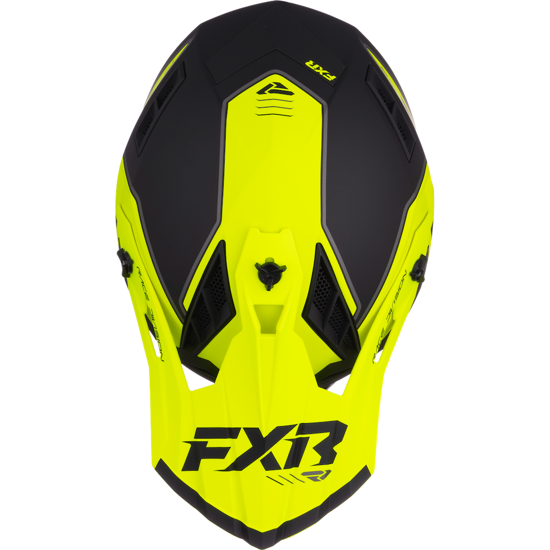 FXR Helium MX Helmet 2026 HiVis/Grey