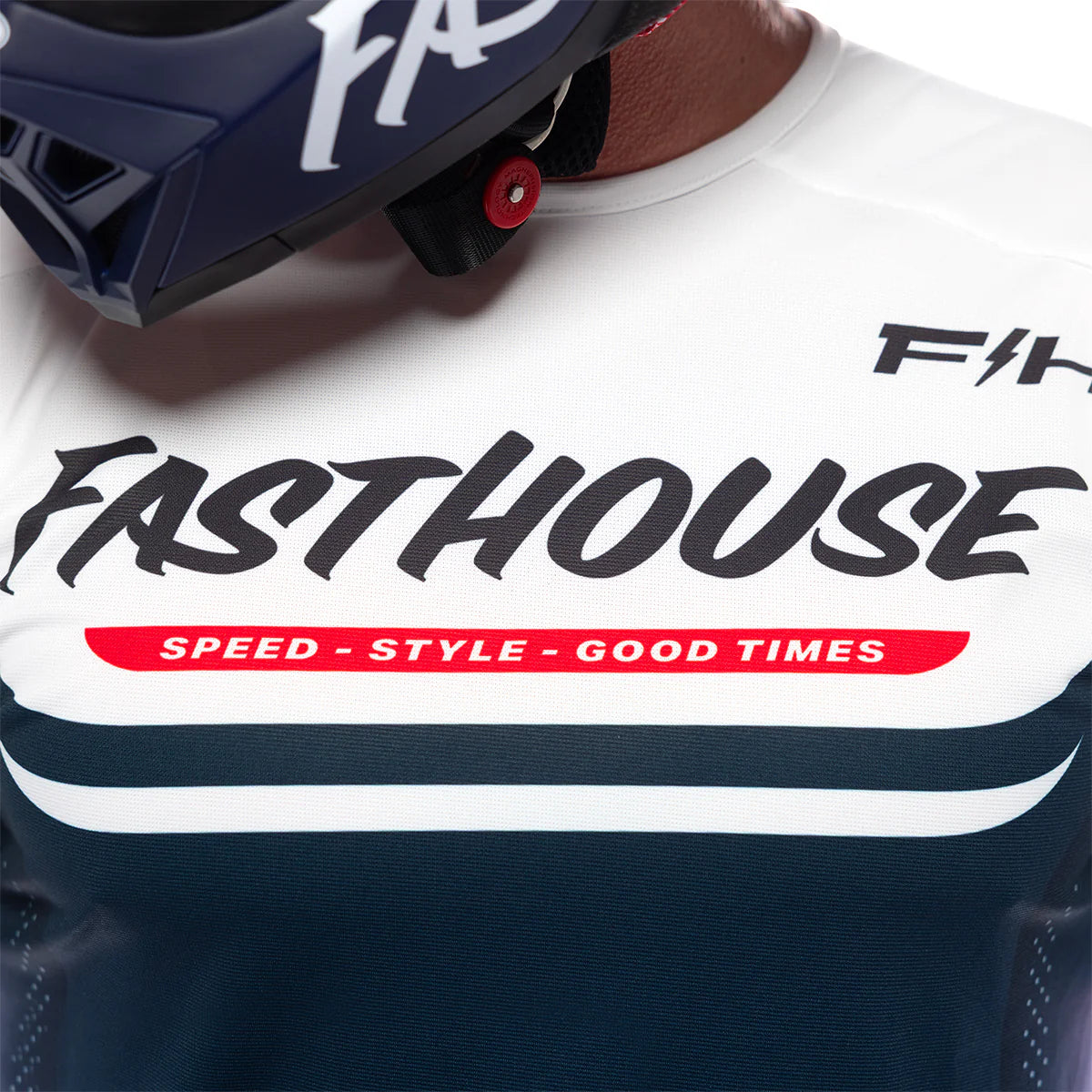 Fasthouse Helix Circuit LS MX Jersey Navy/White/Red