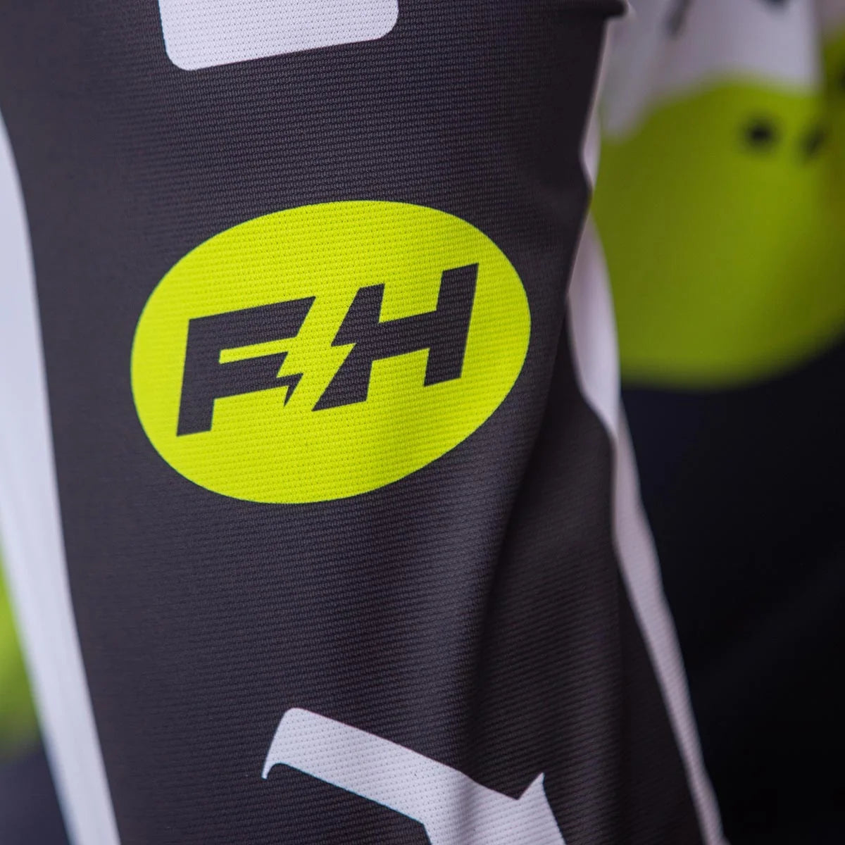 Fasthouse Helix Daytona LS MX Jersey - Black/Flo Green