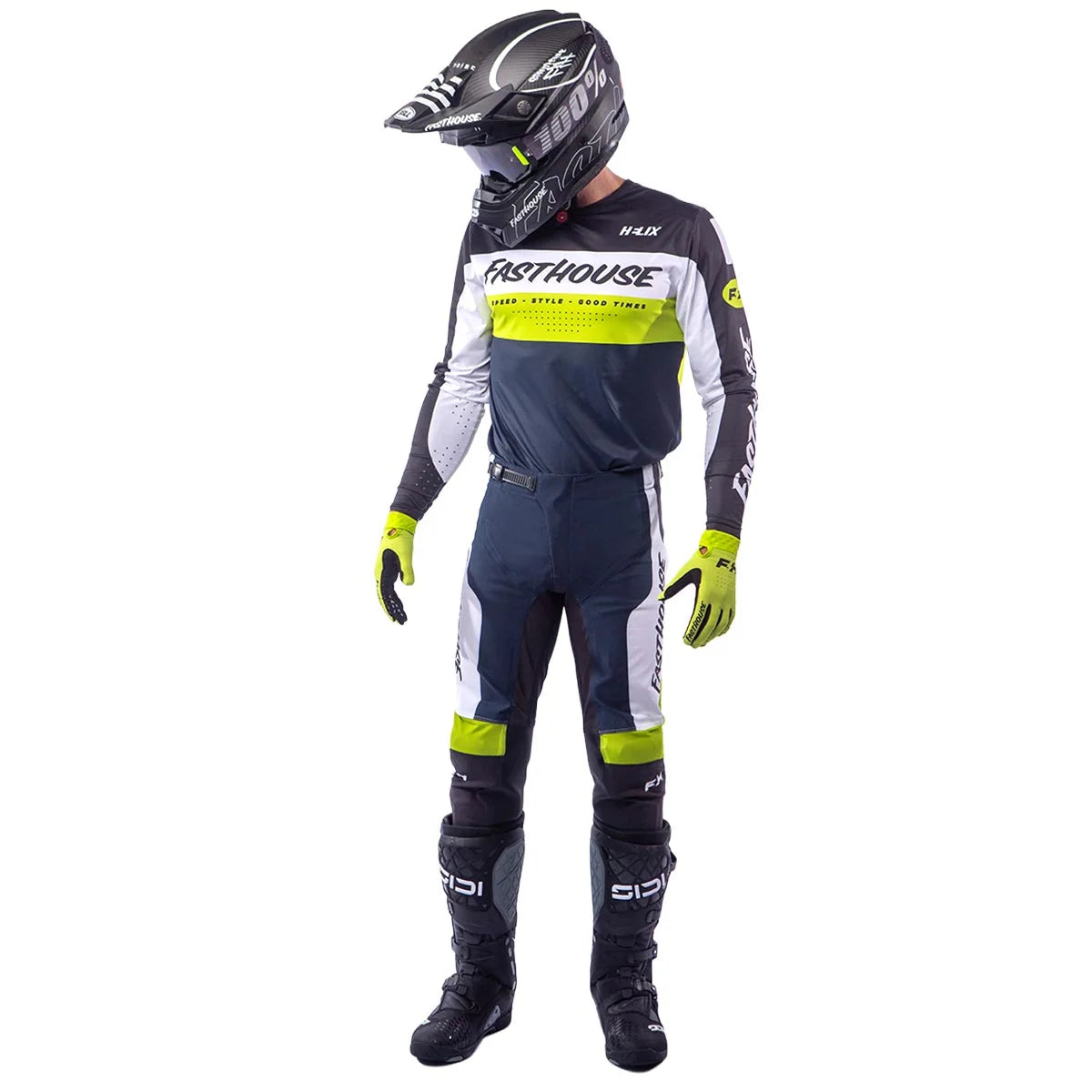 Fasthouse Helix Daytona MX Pant - Black/Flo Green