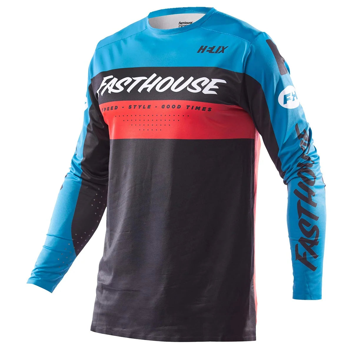 Fasthouse Helix Daytona LS MX Jersey - Electric Blue/Black