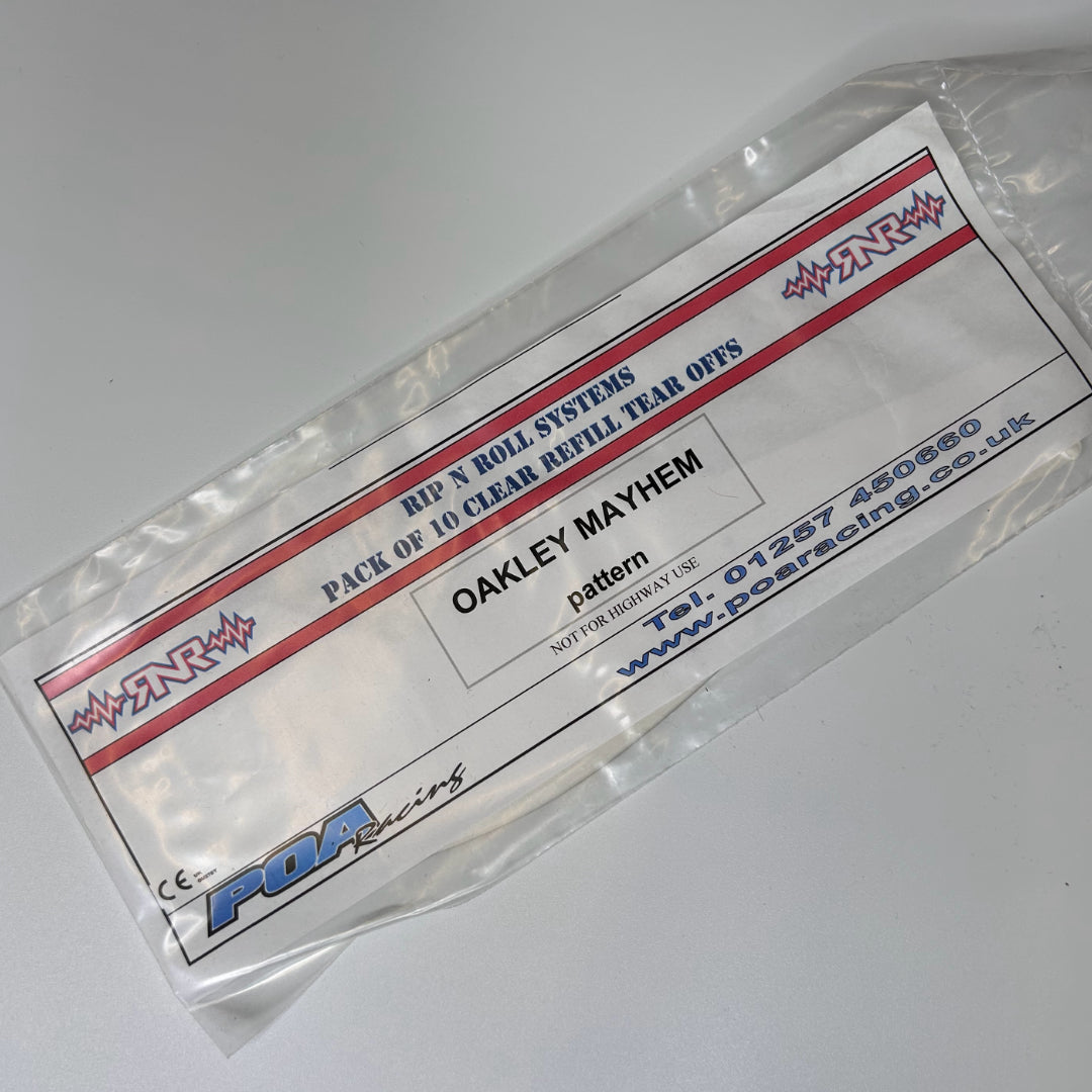 RNR Tear Offs Oakley Mayhem MX - 10 Pack