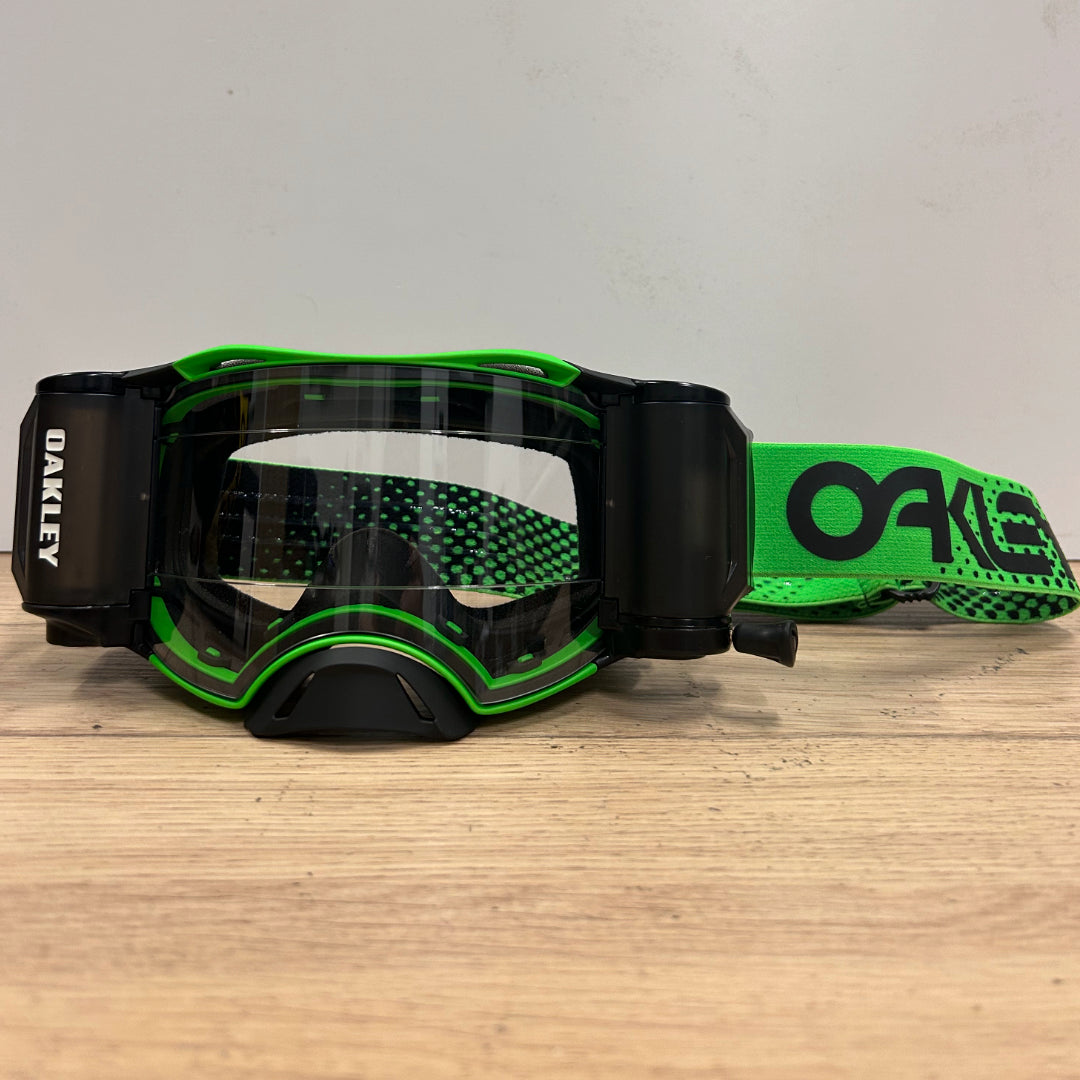 Oakley Airbrake MX Roll Off Goggle Moto Green - Clear Lens