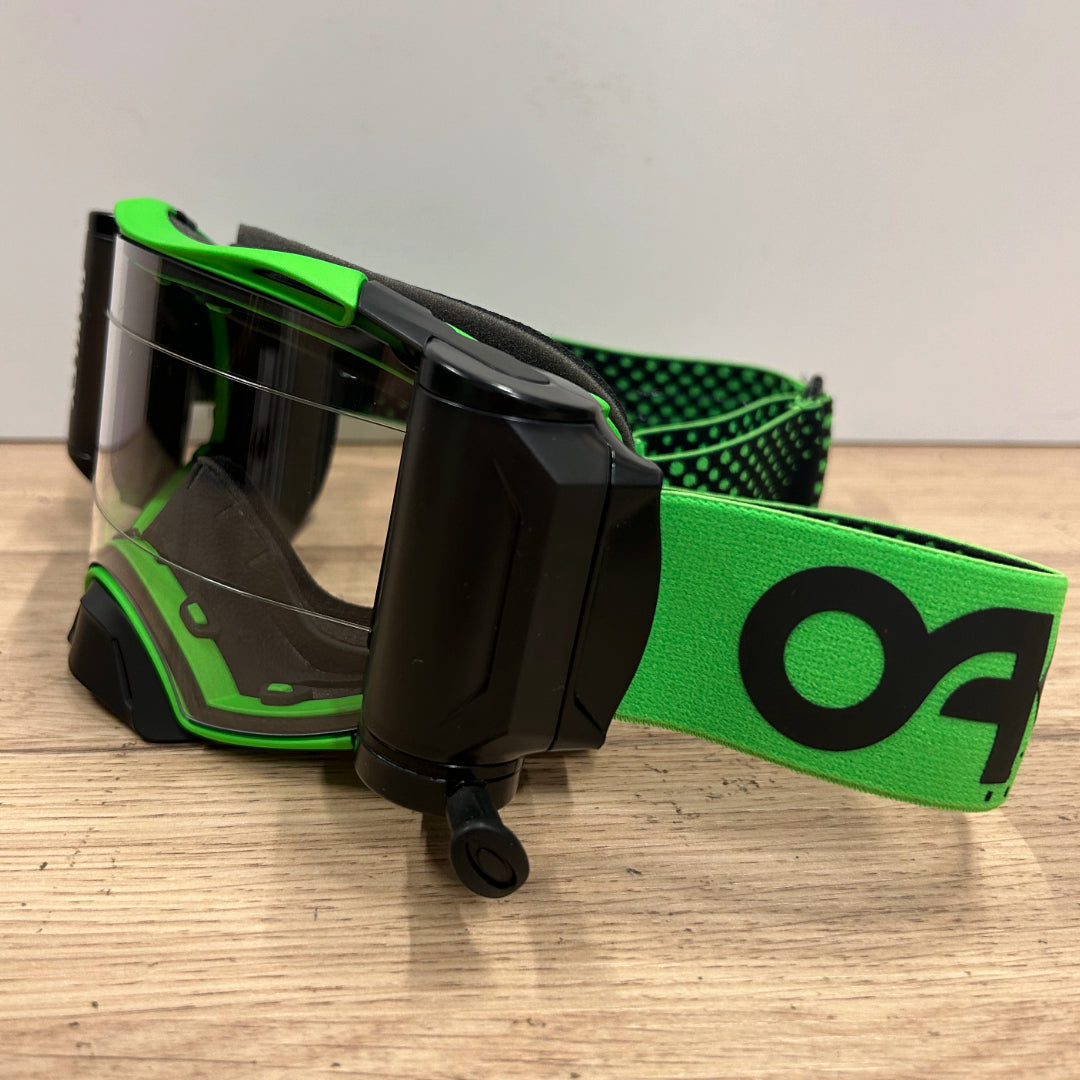 Oakley Airbrake MX Roll Off Goggle Moto Green - Clear Lens