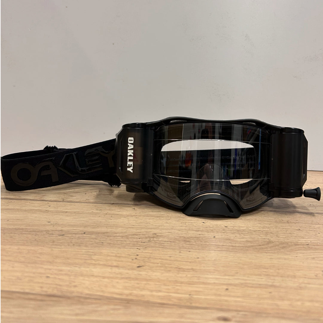 Oakley Airbrake MX Roll Off Goggle Blackout - Clear Lens