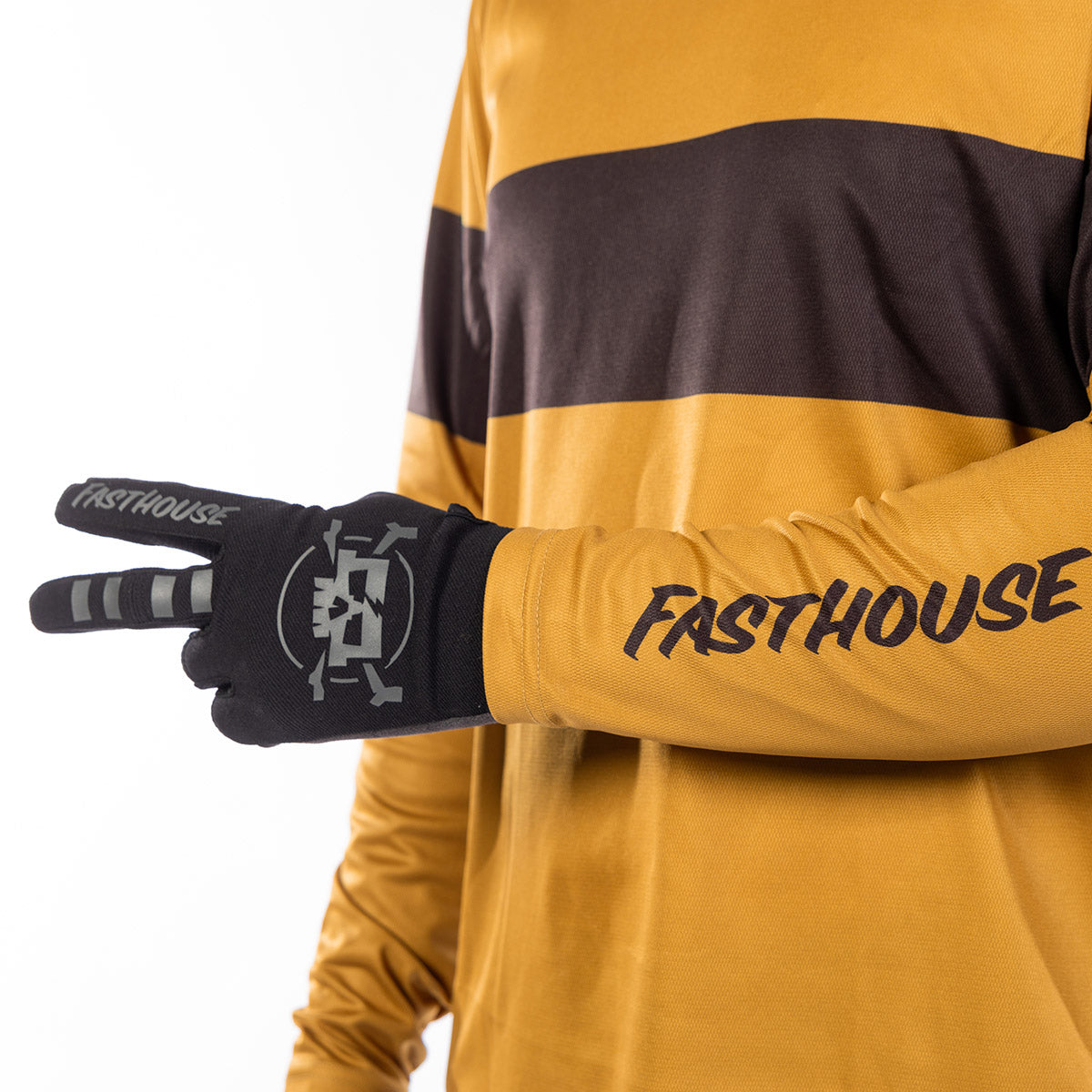 Fasthouse Impakt Ribot Long Sleeve MTB Jersey - Butterscotch