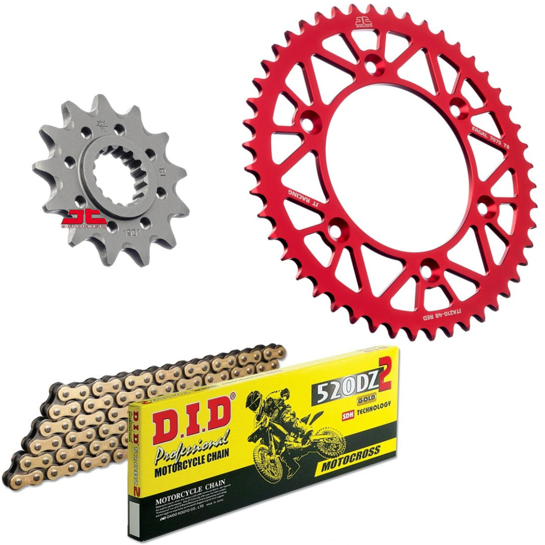 JT Chain And Sprocket Kit, DID DZ2 Chain Honda CRF250R 18-21 Red