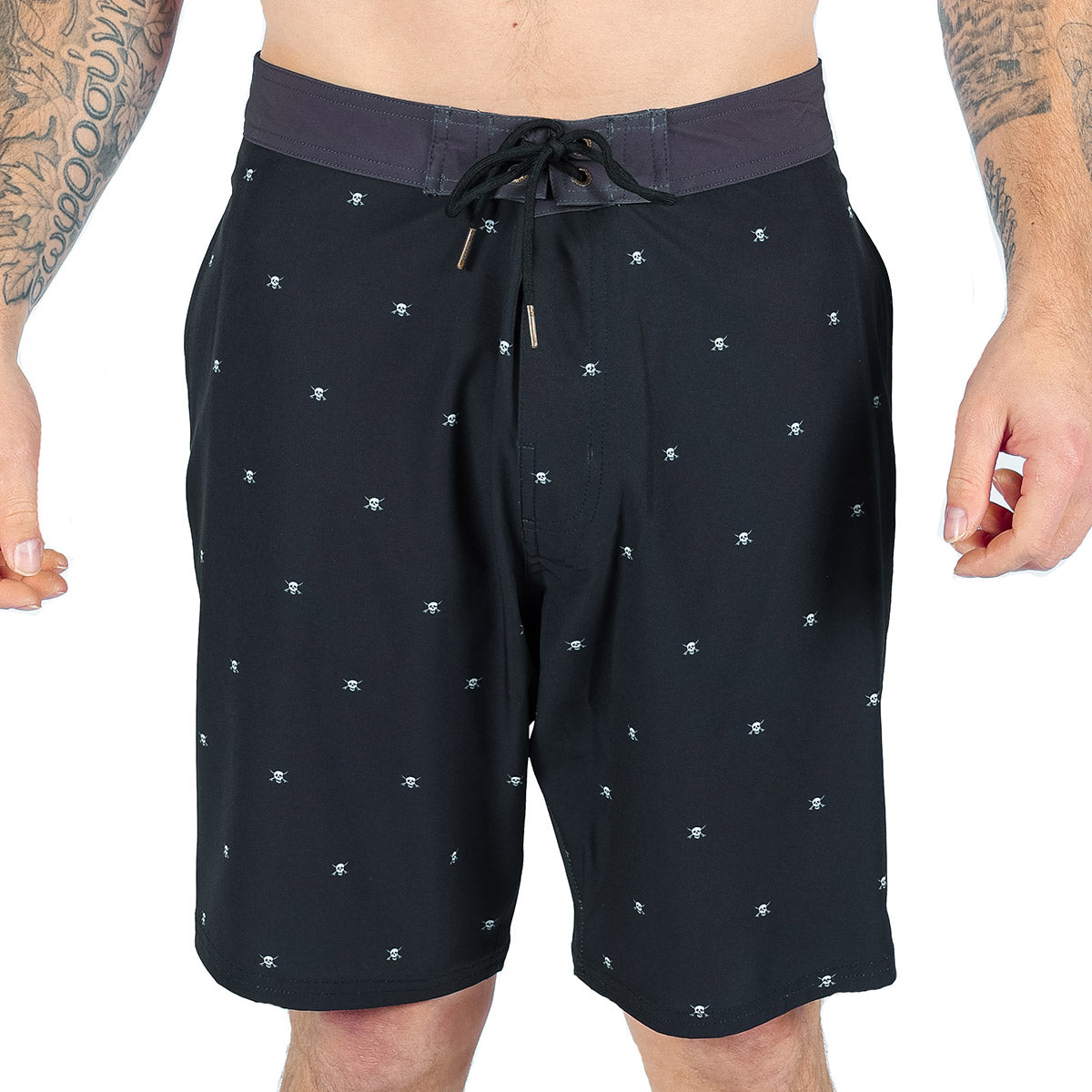 Fasthouse Jasper 19" Board Shorts - Black/White