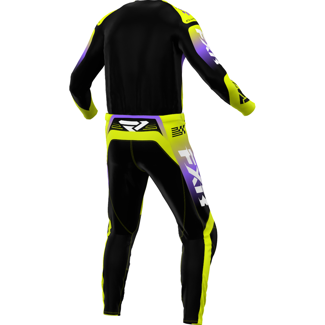 FXR KIDS Clutch 2026 MX Kit Combo HiVis/Black/Purple