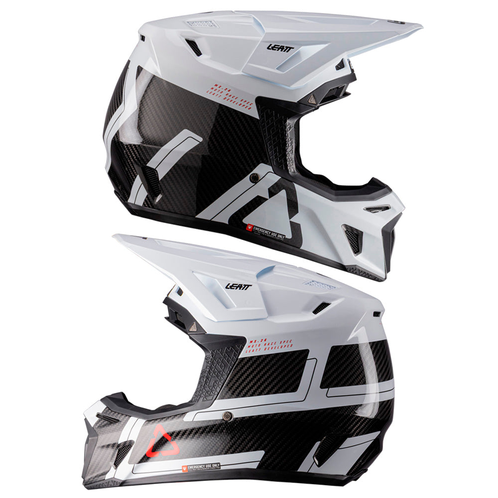 Leatt Moto 9.5 V26 MX Helmet Carbon/White