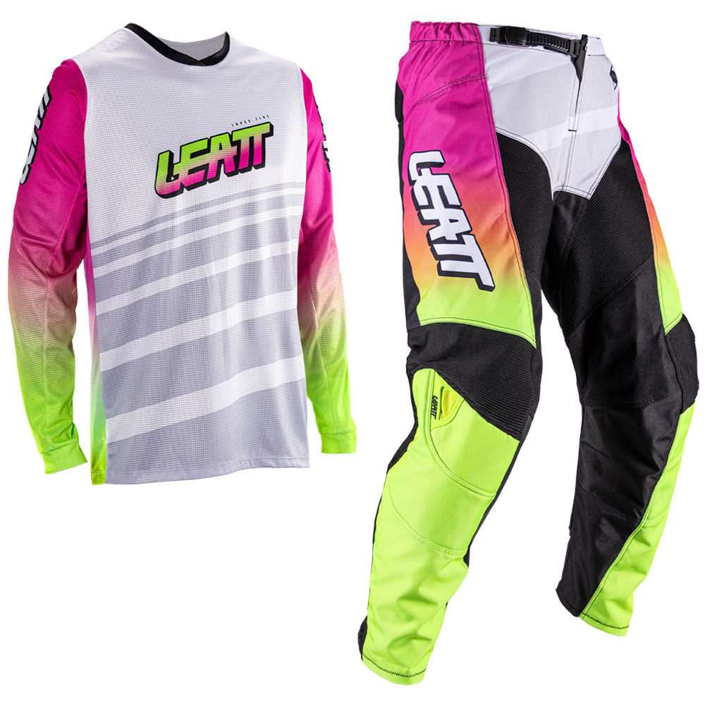 Leatt YOUTH Moto 3.5 MX Kit Combo 2026 Retro Pink