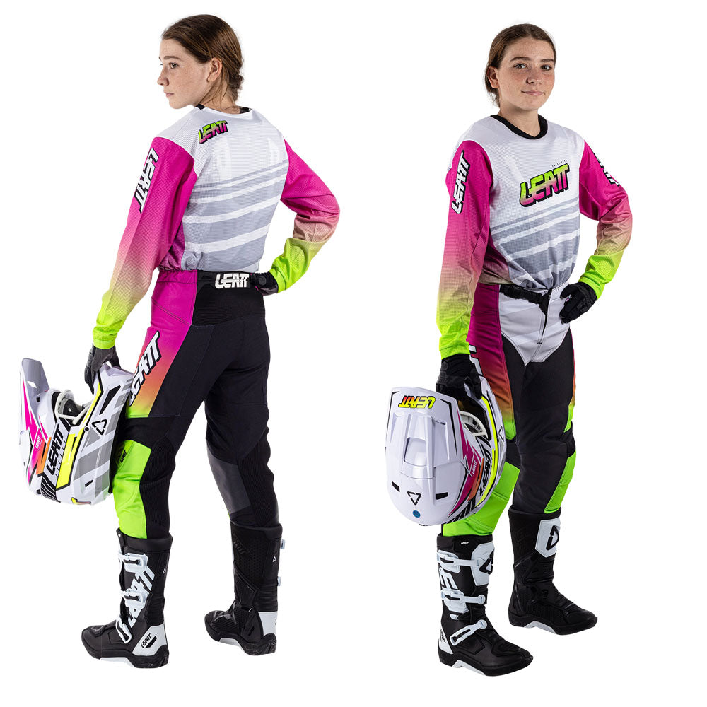Leatt YOUTH Moto 3.5 MX Kit Combo 2026 Retro Pink