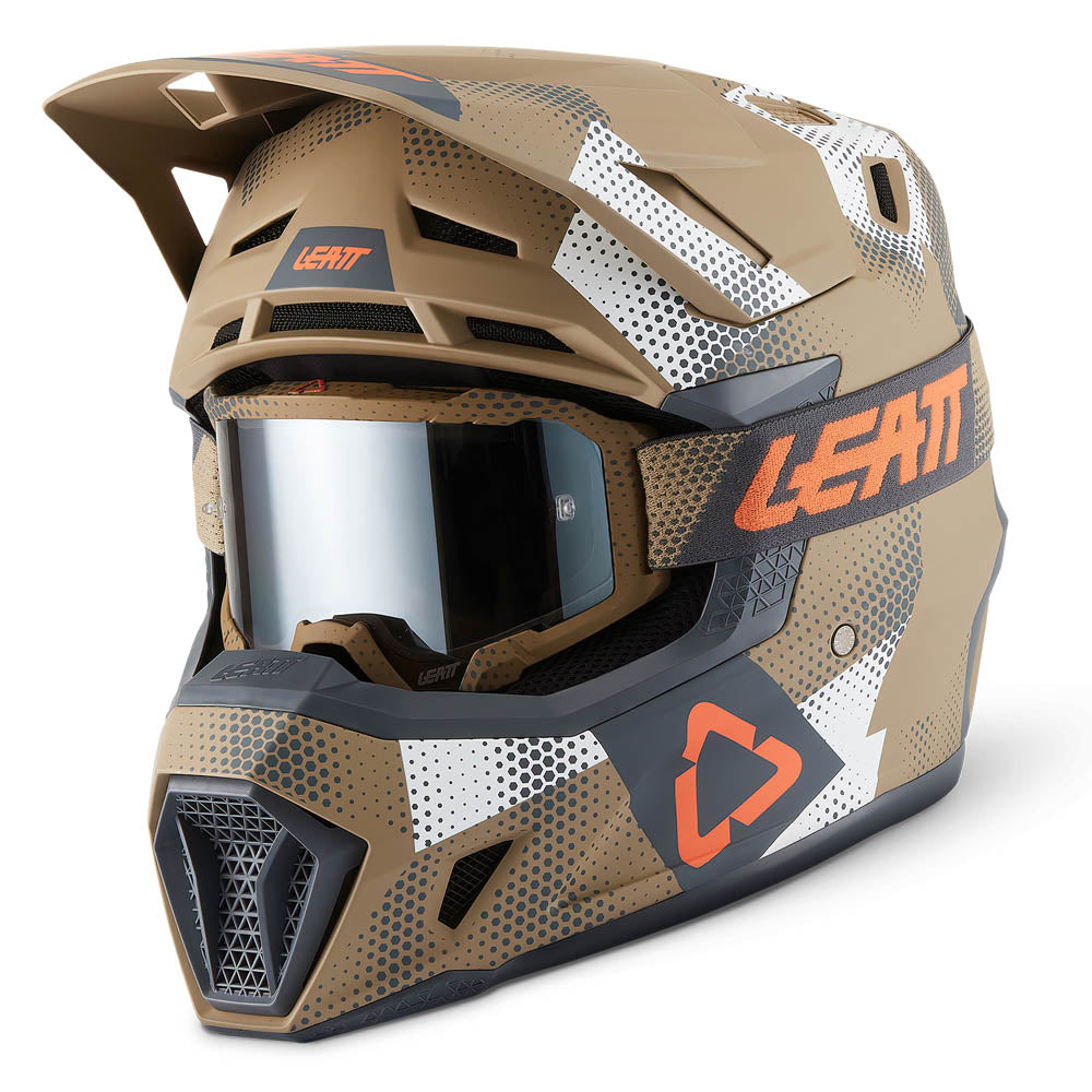 Leatt Moto 7.5 V27 MX Helmet Camo Khaki Brown