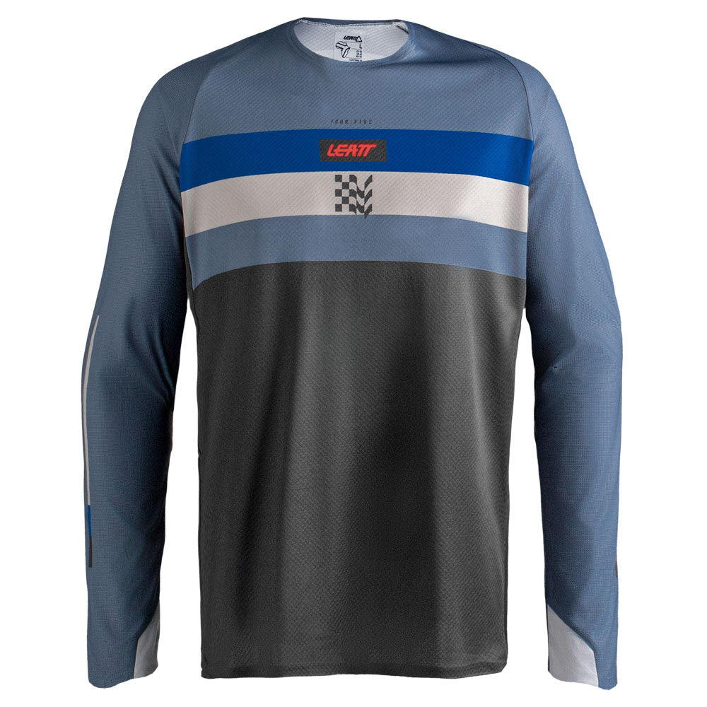 Leatt Moto 4.5 Enduro Jersey 2027 Stripe Ocean Grey