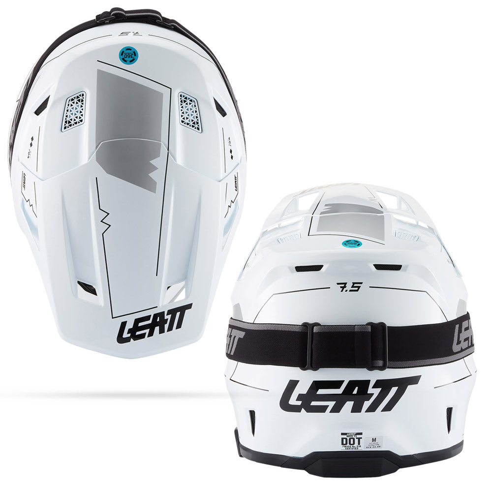 Leatt Moto 7.5 V27 Cardo Helmet Magic White