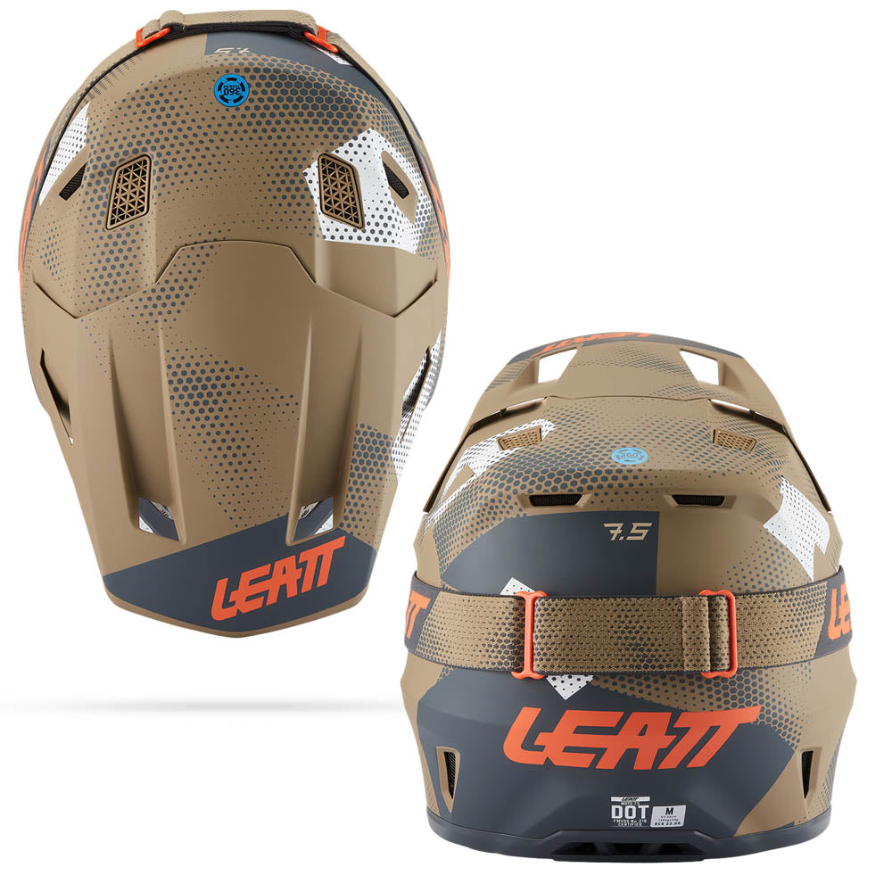 Leatt Moto 7.5 V27 MX Helmet Camo Khaki Brown