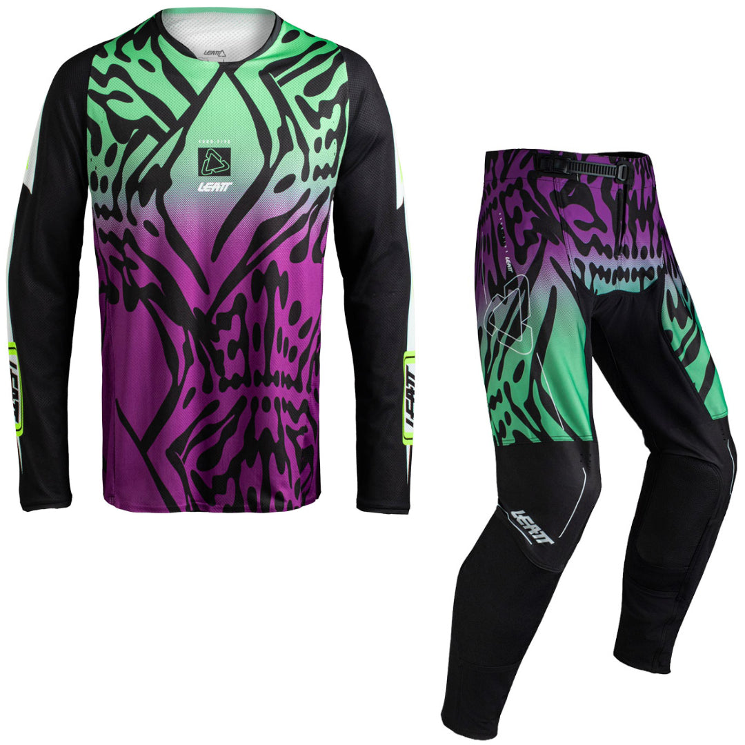 Leatt Moto 4.5 MX Kit Combo 2027 Leopard Purple