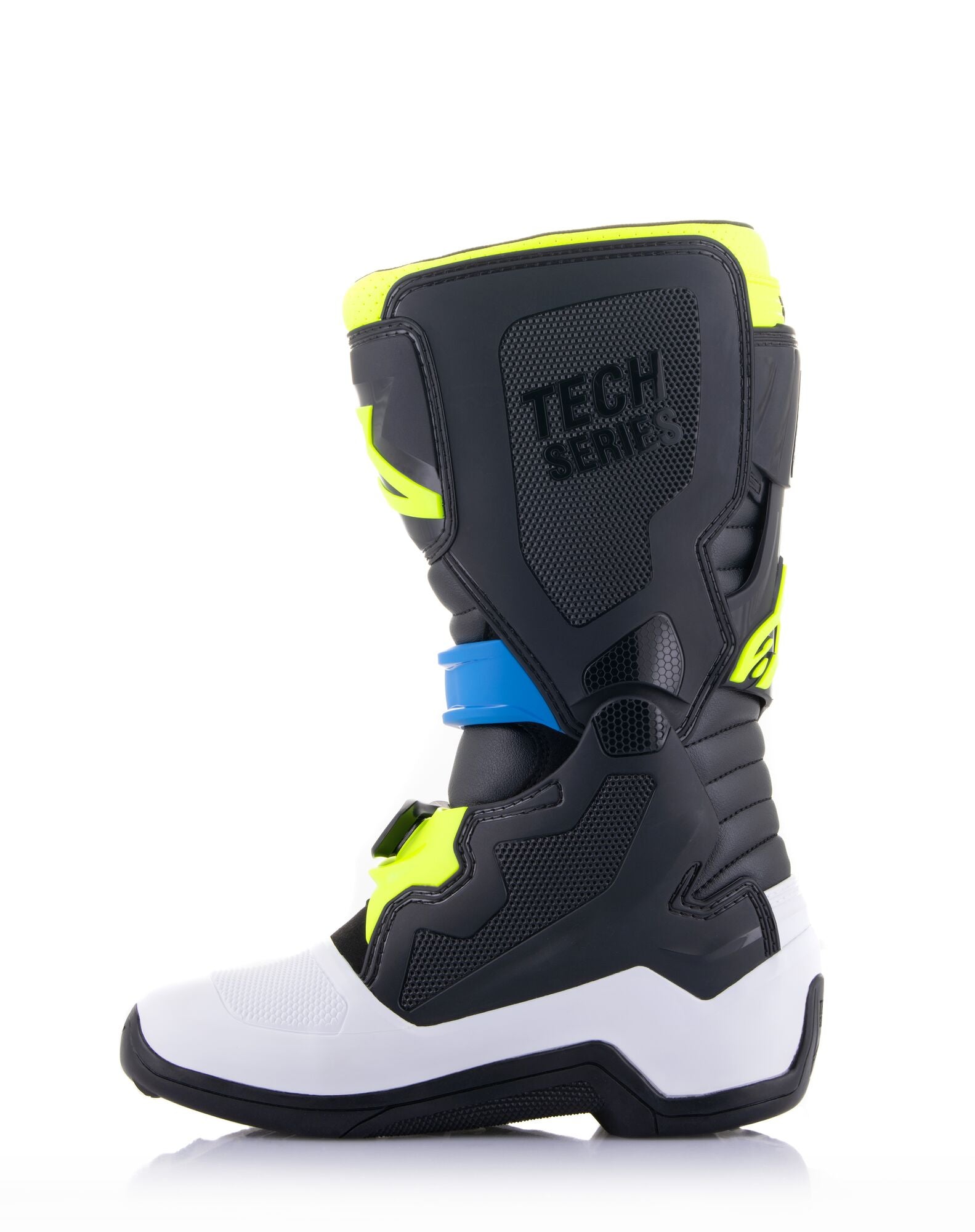 Alpinestars Tech 7s YOUTH Motocross Boots Black/Enamel Blue/Yellow Fluo