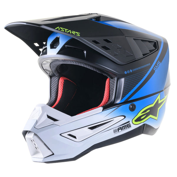 Alpinestars S-M5 RAYON Helmet NIGHTLIFE UCLA BLUE WHITE MATT