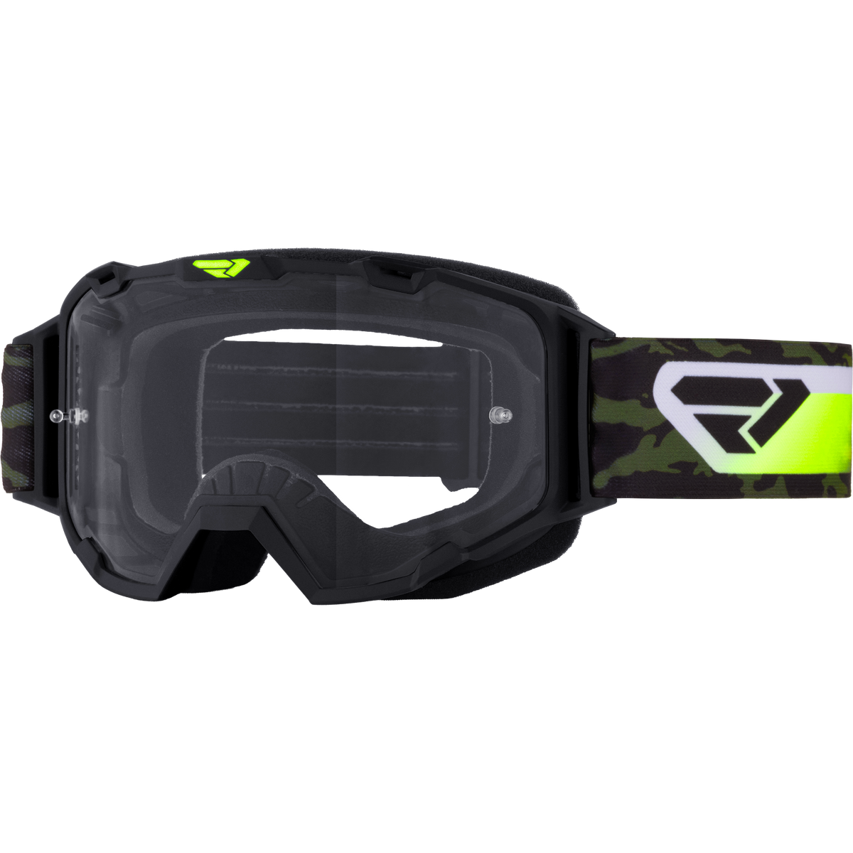 FXR Maverick Prime MX Goggle 2027 Army Camo/HiVis