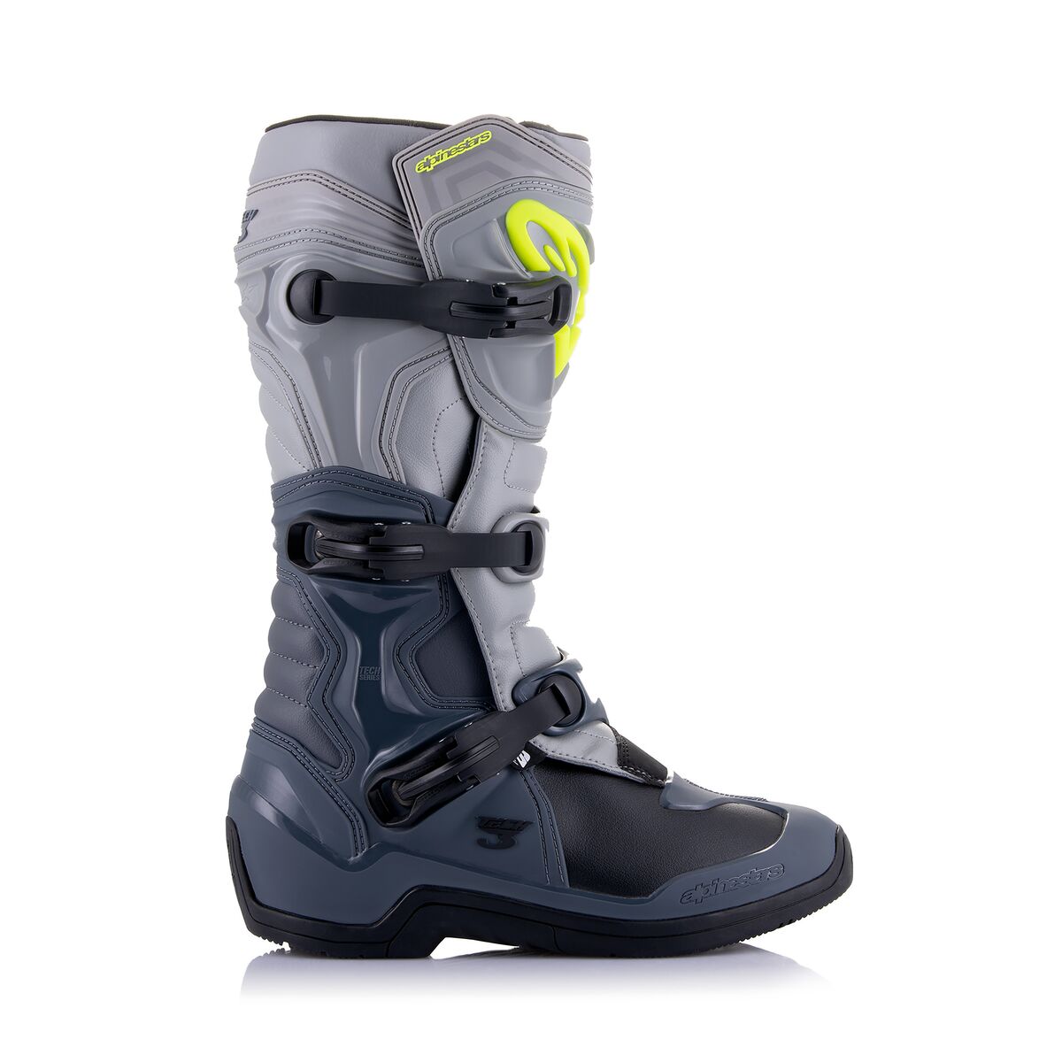 Alpinestars Tech 3 Motocross Boots Dark Gray/Light Gray/Black