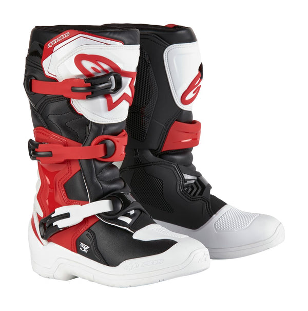 Alpinestars Tech 3s YOUTH Motocross Boots White/Black/Bright Red