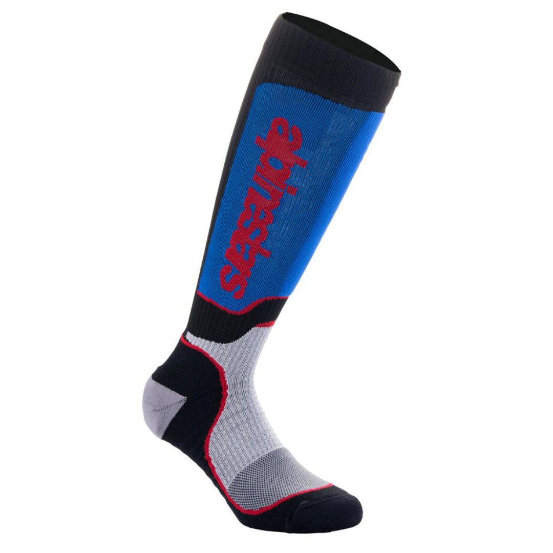 Alpinestars MX PLUS Socks Black/White/Royal Blue