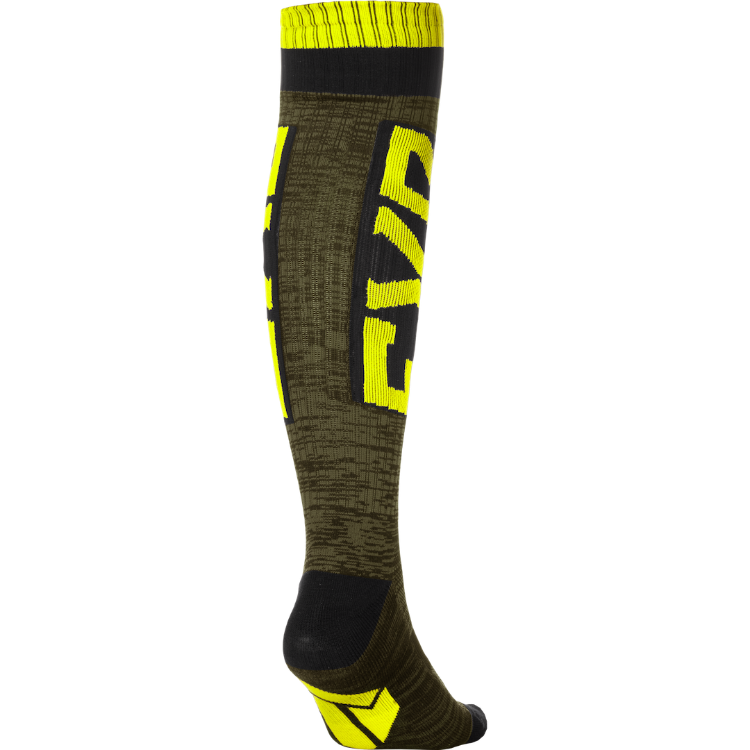 FXR Moto MX Socks 2026 Black/Army/HiVis