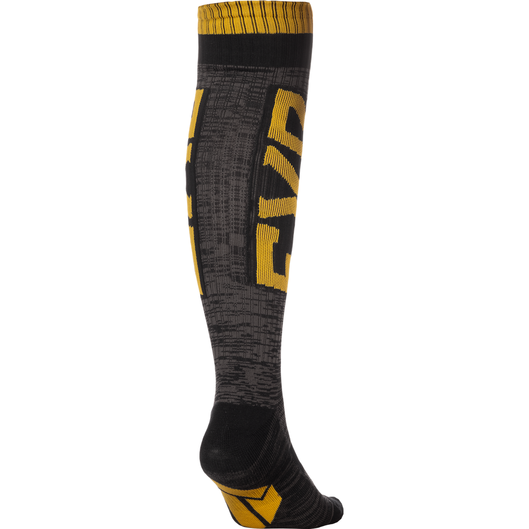 FXR Moto MX Socks 2026 Black/Charcoal/Gold