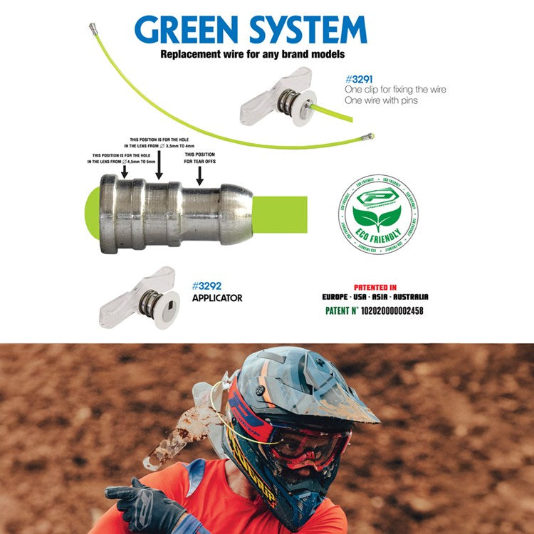 Pro Grip Green System for Tear Off Goggles
